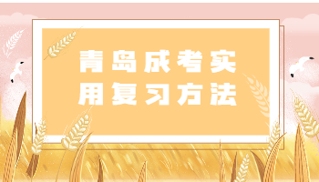 青島成考實(shí)用復(fù)習(xí)方法